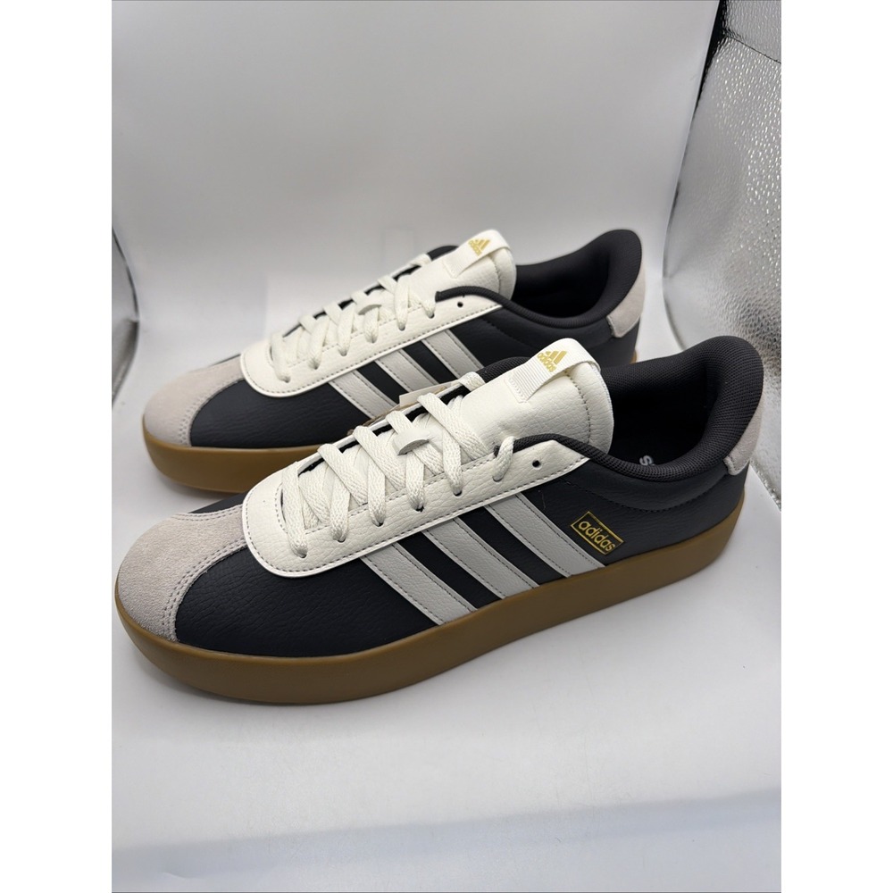 Adidas VL Court 3.0 Men's Size 11 Carbon Whiteâ Gold JR8638 New
